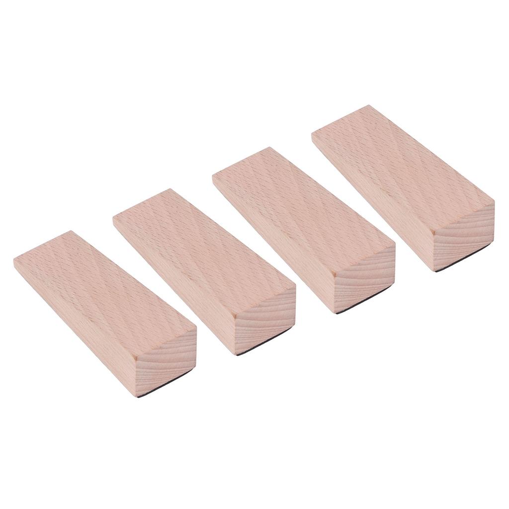 4 шт. деревянный дверной стопор треугольный противоскользящий подвижный дверной стопор установка без гвоздей цвет дерева