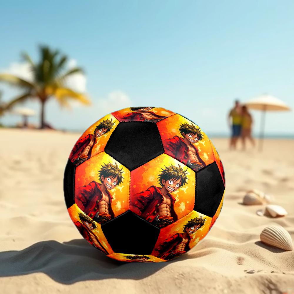 Monkey D Luffy Soccer Ball Colorful All Ages Machine Stitched PVC Competition Ready Durable High-Bounce.SIZE5