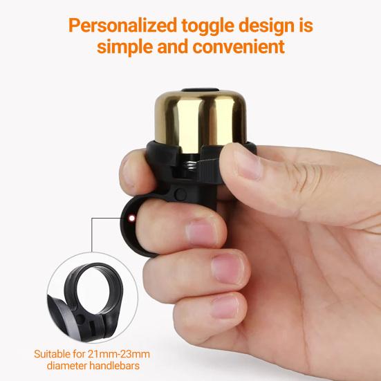 Bicycle Bell Retro Clear Loud Sound Copper MTB Mountain Bike Safety Cycling Handlebar Ring for Outdoor Sport