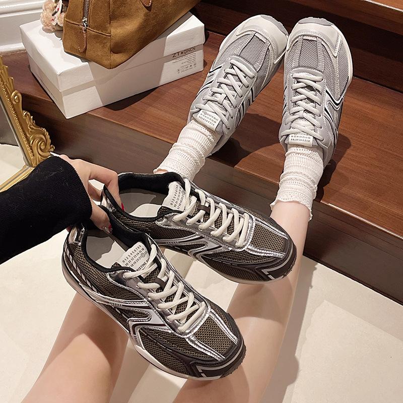 Повседневные кроссовки женские дизайнерские ретро беговые кроссовки Tenis De Mujer модные тканевые дышащие с увеличением высоты на платформе