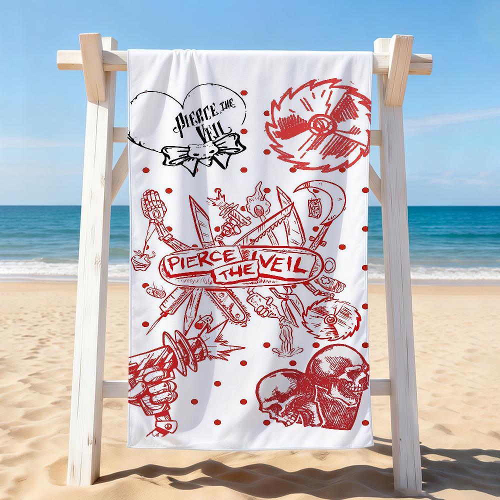 Rock band P-Pierce The V-Veil Towel Drying Bath Towel Applicable To Light Swimming Camping Yoga Beach Out