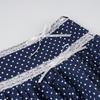 Retro Polka Dot Bow Lace Trim A-line Skirt - Summer Slimming Style