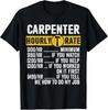 Funny Vintage Carpenter Apparel Woodworking Hourly Rate Gift Unisex T-Shirt