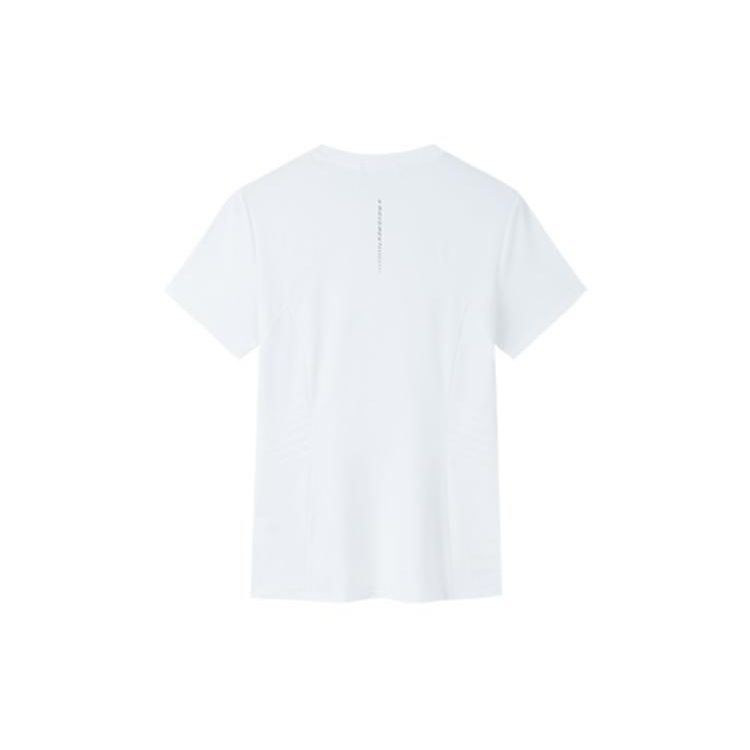 Anta Футболка Champion All-Weather Series с круглым вырезом и коротким рукавом, однотонная, женская, цвет Paper-White 162330116-1