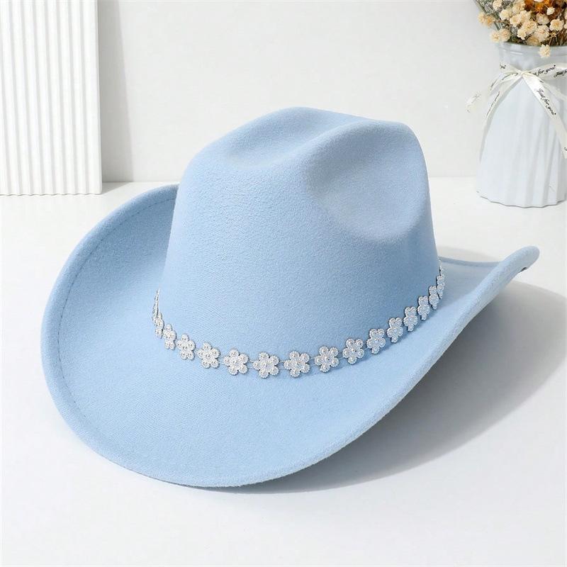 Западная ковбойская шляпа, высококачественная шерстяная ткань, подходит для европейских и американских фестивалей, вечеринок и сценических выступлений, унисекс, простая и