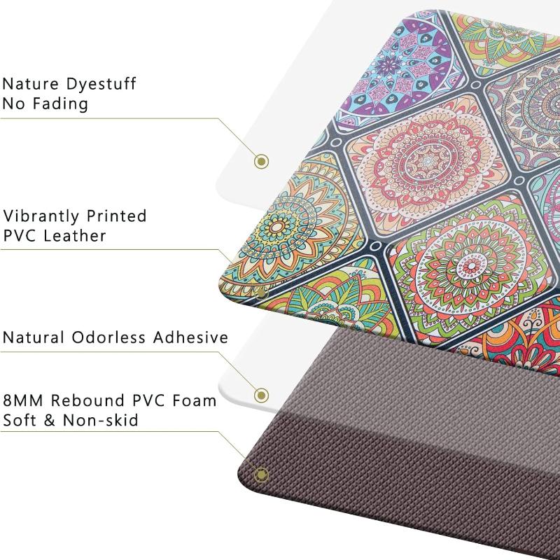 Kitchen Rugs Floor Mat Kitchen Mats Set Non-Slip Washable,Indoor Doormats Area Rugs for Kitchen Bedroom Bathroom Carpet