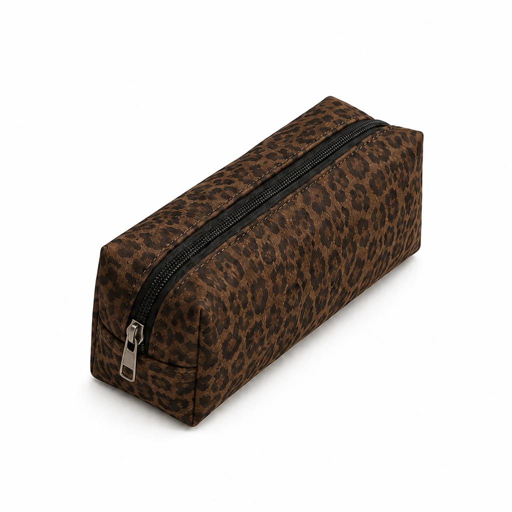 Polka Dot Pencil Case Set Large Capacity Canvas Zipper Pen Pouch for Students School Office Travel Makeup Storage