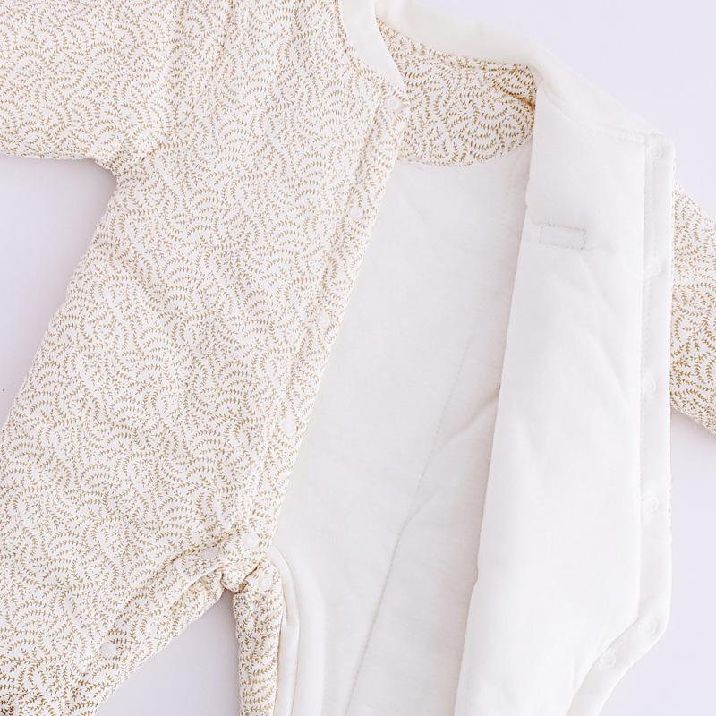 Осенне-зимний стеганый хлопковый детский ромпер - Теплый наряд для новорожденного на прогулку