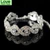Exquisite Luxury Rhinestone Full Diamond Bracelet Hip -Hop Fashion Diamond -Studded Cuban Chain Bracelet