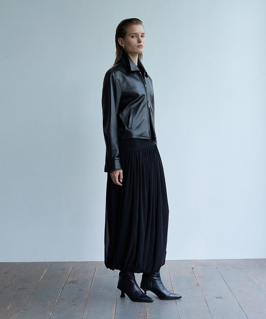 VERDEMAR Two-Way Lambskin Zip-Up Jacket