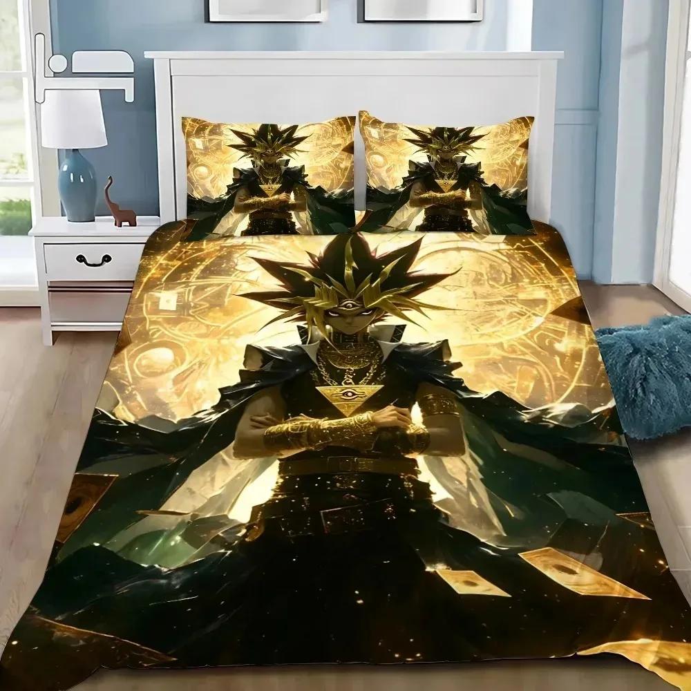 Anime duvet cover and pillowcase, YYu-GGi-OOh bedding set, cool bedroom decoration, gift for boys and girls