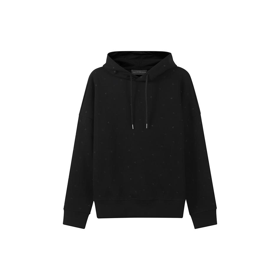 EMPORIO ARMANI Sweatshirts Men's Black Hooded Moderate Other 6L1M79-1JHSZ-0012