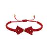 2025 Year of the Snake Lucky Red String Handmade Beaded Bracelet Set with Evil Eye for Couples
