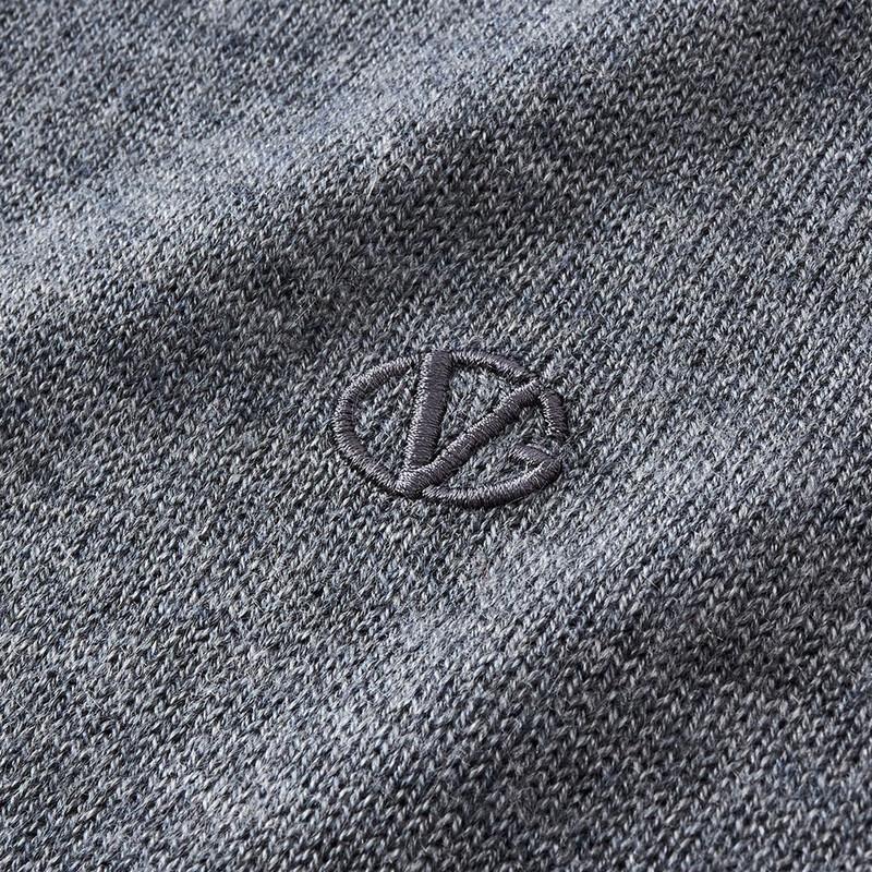 GIOVANNI VALENTINO Women's Faux Two-Piece Patchwork Polo Collar Knit Sweater