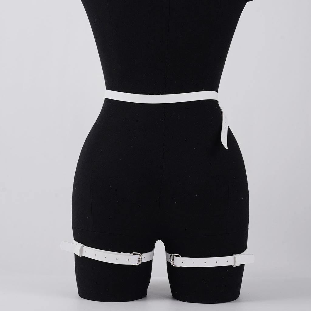 Сексуальный ремень для ног, поясной ремень, кожаное нижнее белье, подвязка для бедра, бондажное нижнее белье, готическая фетиш-одежда, женский фестивальный рейв-наряд