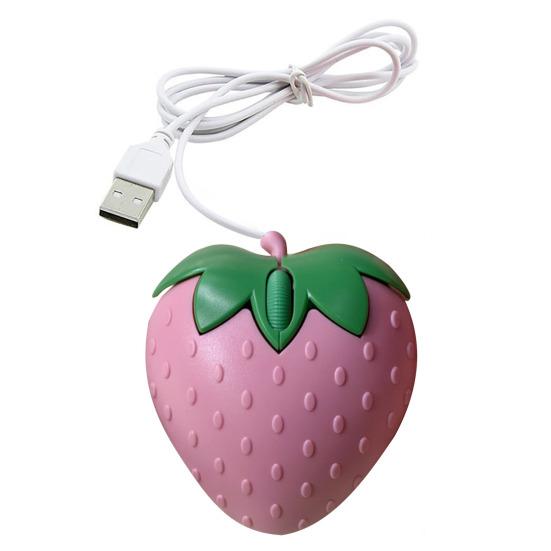 Милая Мышь-Клубника Эргономика Уютный Хват Plug-Play USB Проводная Мышь Компьютерные Аксессуары Бесшумная Оптическая Мышь для Ноутбука Планшета Офисные Принадлежности