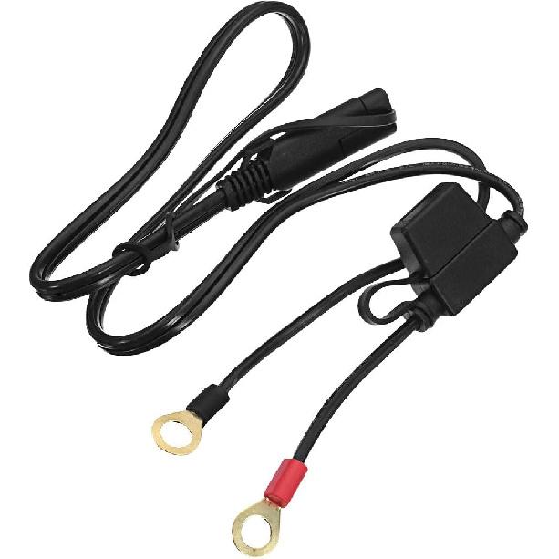 2FT 18AWG SAE Battery Connector, SAE Extension Cord, SAE Connector to O Ring Connectors Terminal Harness, Plug to SAE 2 Pin Quick Release Disconnect