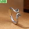 Vintage Design 925 Sterling Silver Rings Adjustable Finger Ring For Women Men Wedding Jewelry Bijoux Femme Bijoux Jz526