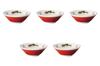 Set of 5 Akamaki Mitsuryu Kiritate Bowls X Ramen Bowls Setomonohonpo 6.3cm [19.5 7cm]