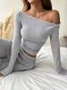 European and American fashion casual suit women's long-sleeved autumn and winter two-piece set, open-button top and trousers