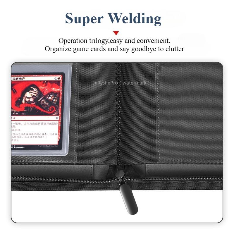 Папка Toploader вмещает 252+ Top Loader 9 карманов Top Loader Папки для жестких держателей карт 3" X 4" для MTG TCG Спортивных карт