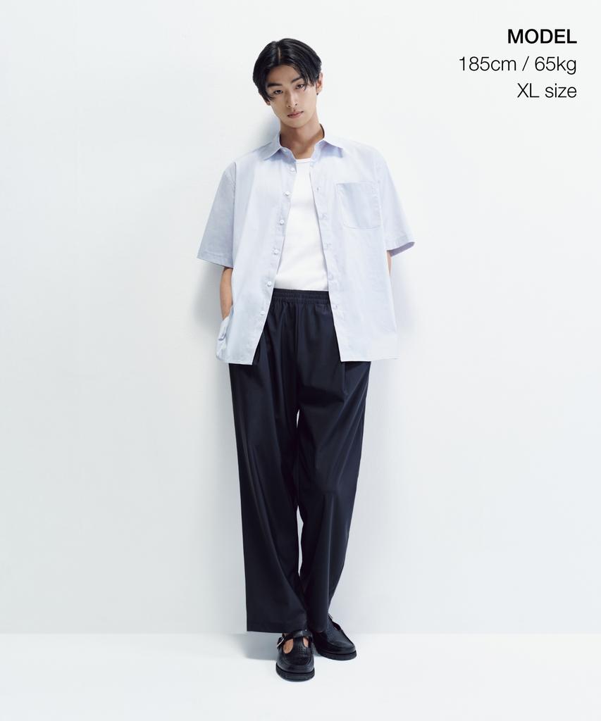 MUSINSA STANDARD [Cooltandard] Relaxed Nylon Short Sleeve Shirt [Sky Blue]