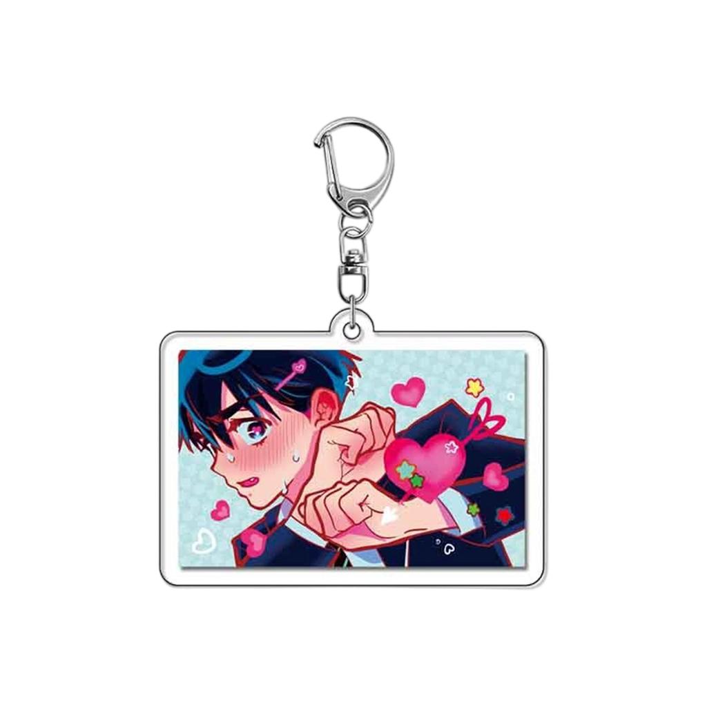 Anime Peripheral Acrylic Keychain Pendant, Cute Student Anime Backpack Pendant