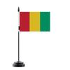Drapeau De Table - Multicolore - Guinée - 14 X 21 Cm - Mât En Plastique - Impression Recto/Verso