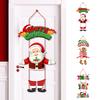 Front Door Christmas Pendant with Lanyard Creative Shape Rich Color Santa Claus Xmas Theme Hanging Decoration