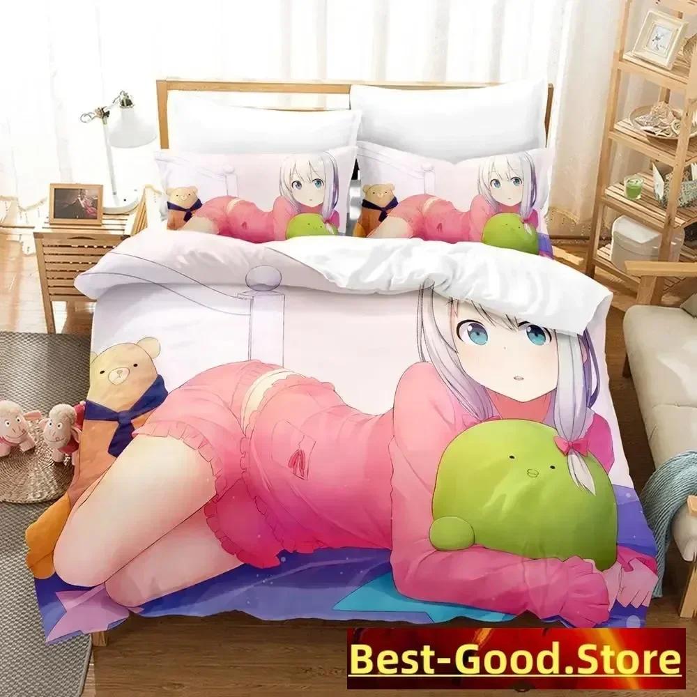 Sagiri Izumi Bedding Set Duvet Cover Sheet Printed Bed Set Pillowcase Bed Full Queen King Size Comforter Bedroom