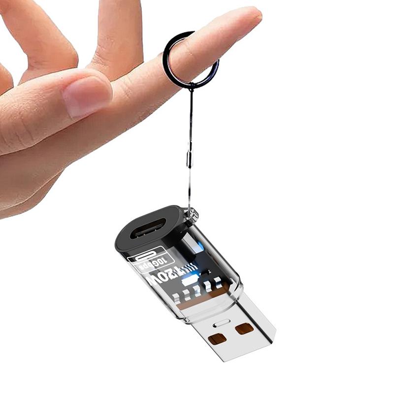120 Вт USB на Type-C OTG Адаптер USB A Папа на Type-C Мама Кабель-Конвертер для Macbook iPhone iPad Huawei Matepad Xiaomi Ноутбуков