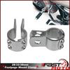 Motorcycle 1-1/4" 32mm Highway Engine Guard Footrest Foot Pegs Mount Clamps Bracket Kit For Harley Touring Suzuki Custom