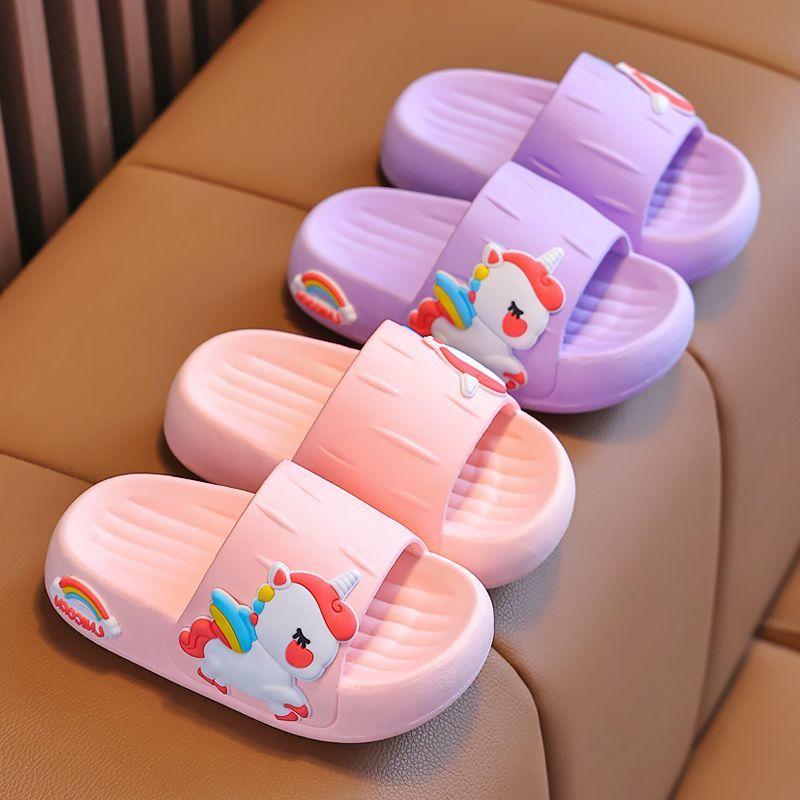 Unicorn Girls Slippers Children Super Soft Non-slip Cartoon Cute Princess Slippers Girls Sandals