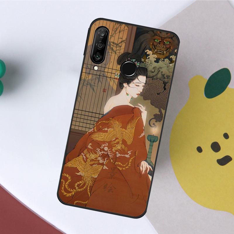 Японское искусство Татуировка Кимоно Для Huawei Nova 5T 9 10 SE 7i 8i 11i 12i Y60 Y61 Y70 Y72 Y73 Y90 Y91 P20 P40 P30 Lite Чехол