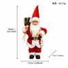 12 Inch Standing Santa Claus Plush Figurine Christmas Decoration Display Ornament Home Tree Table