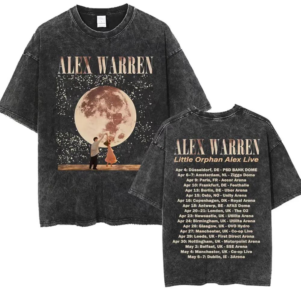 Alex Warren Finding Family on The Road 2026 Vintage Washed T Shirt Women Men 100% Cotton High Quality Short Sleeve Graphics Tees8