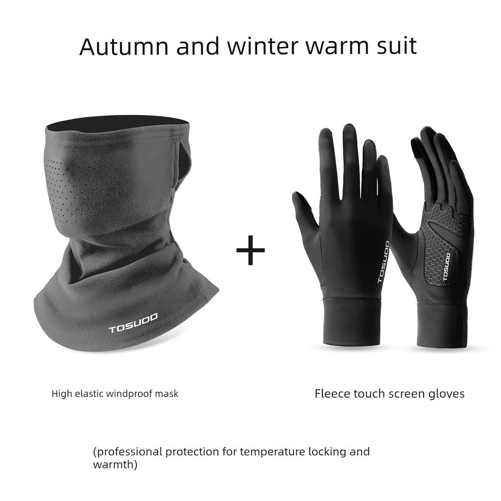 Captain Tas Running Sports Gloves for Autumn and Winter, Windproof, Warm, Fleece-Lined, Touchscreen Compatible, Non-Slip, Wear-Resistant, Outdoor