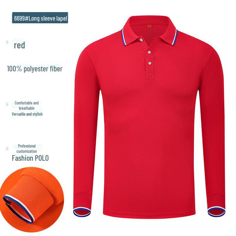 Рубашка поло с фирменным логотипом, с длинным рукавом, осень/зима, культурная рекламная рубашка