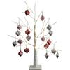 23.2 Inch Valentines Decor Lighted With 18 PCS Heart Tree Ornaments, Valentine Table Decorations Birch Twig Tree With LED Lights And Cute Heart Dec