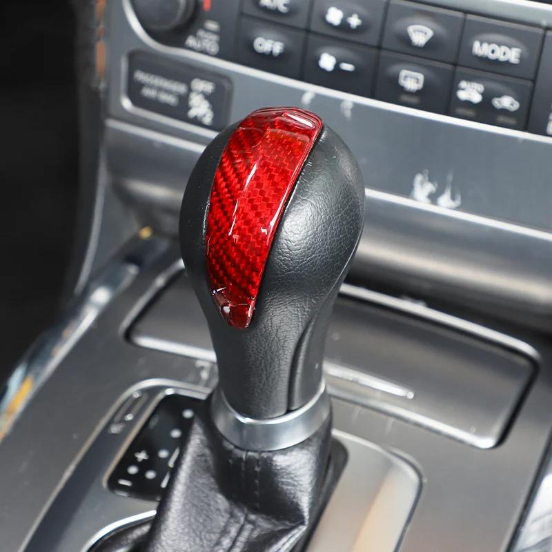 For Infiniti QX/EX/FX/G Series For Nissan Patrol Real Carbon Fiber Center Shifter Patch Shift Knob Cover Interior Accessories