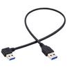 U3-069-LE 90 Degree Angled USB 3.0 Type-A Male To Straight 3.0 Type-A Male Cable 40cm 5Gbps Data Cord