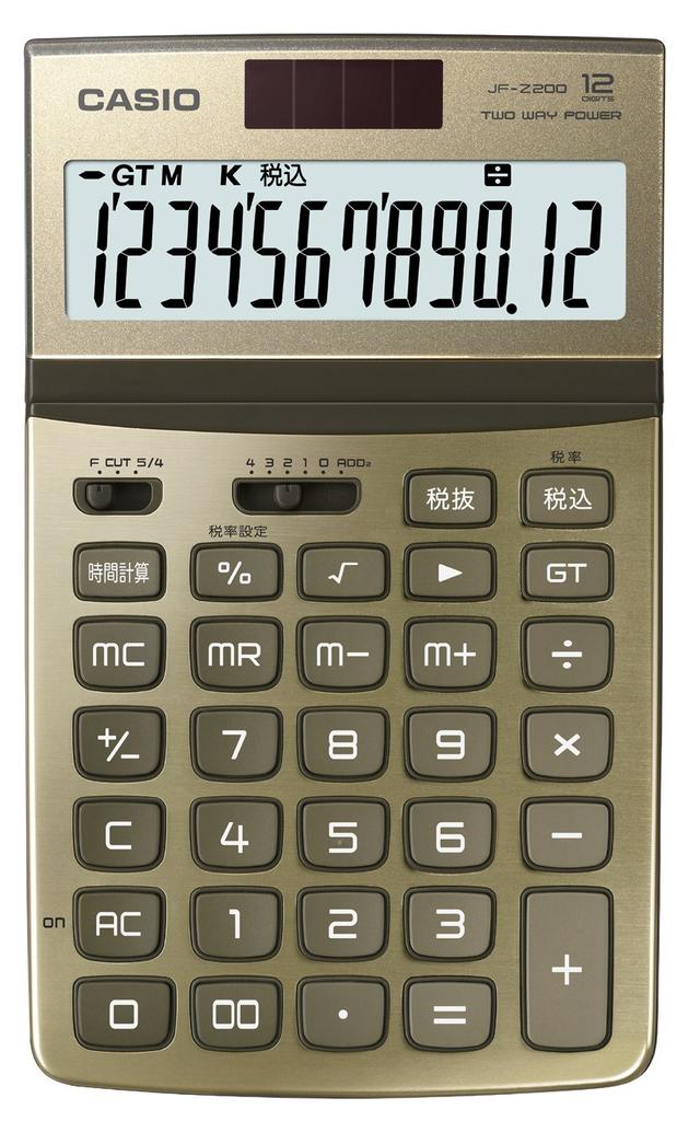 Калькулятор Casio Просто наберите 12 разрядов Золотой JF-Z200GD-N