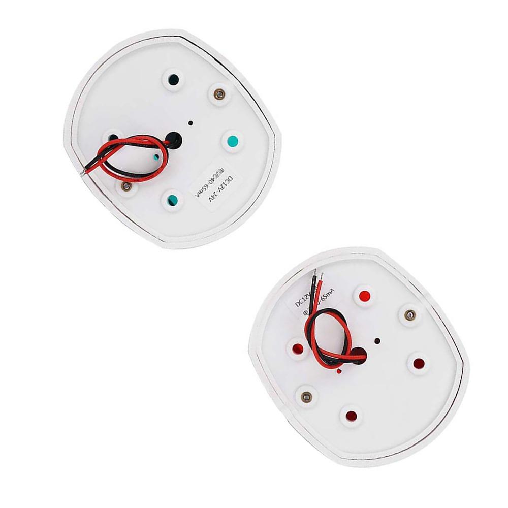 1Pair 3W Signal Lamp Red Green LED Marine Navigation Light Spherical Navigation Light Boat