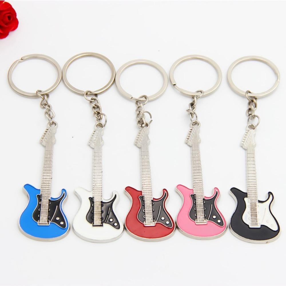 Musical Elements Guitar Keychain Bass Music Lovers Gift Little Fresh Car Key Ring For Man Women