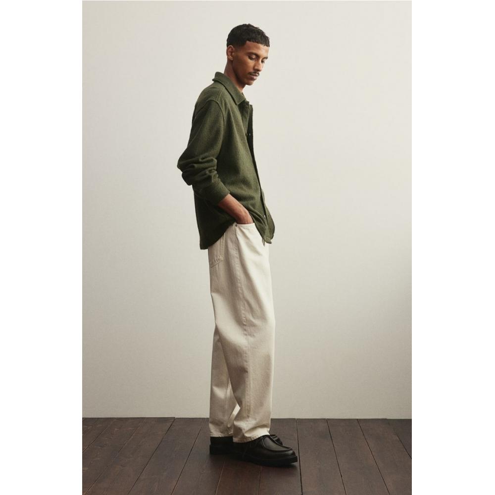 Верхняя одежда из смеси шерсти HM Regular Fit Dark kHaki Green