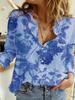 Fashion Green Leaf Printed Women's Shirt New Elegant Women's Shirt Spring Summer Long Sleeve Button Up Blouse Blusa Mujer