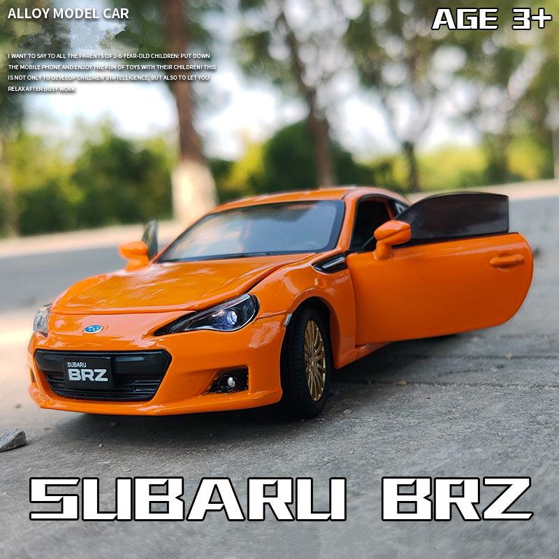 1/32 Модель спортивного автомобиля Subaru BRZ из сплава, Литой металлический игрушечный симулятор, Звук, Свет, Коллекционная серия, Подарок для детей