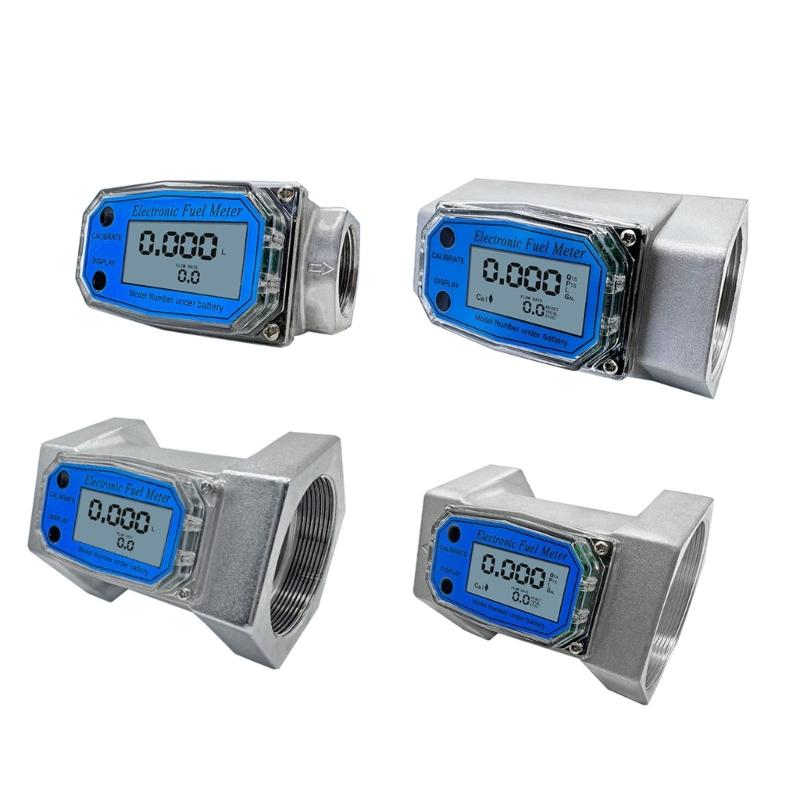 Digital Liquid Flow Meter 1in/2in/2.5in/3in Electronic Water Flow Meter Flowmeter with LCD Display A0KF