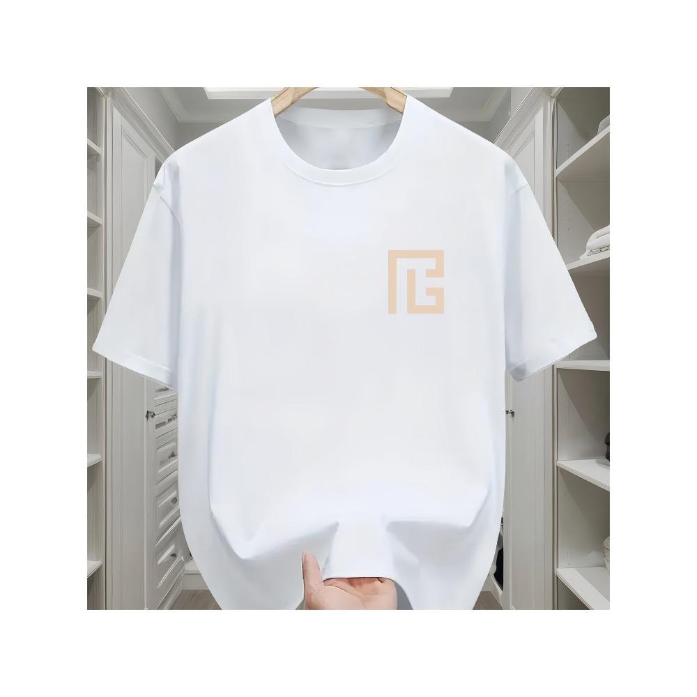 Хлопковая Модная Повседневная Спортивная Свободная Футболка с Коротким Рукавом и Принтом Геометрического Узора Топы Простая Футболка с Круглым Вырезом Винтажные Топы