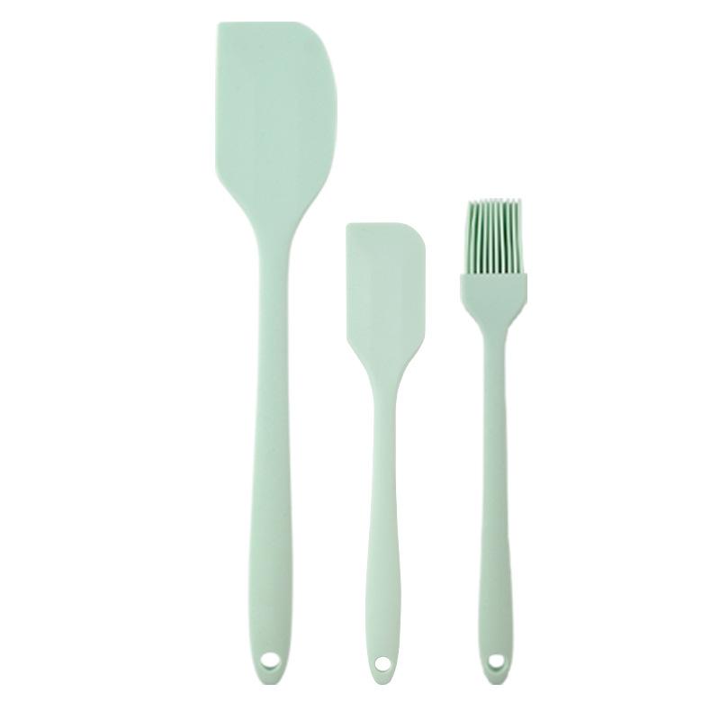 3Pcs/Set Silicone Spatula Set Cake Cream Scraper Oil Brush Non-stick Spatula Jam Spreads Kitchen DIY Cake Baking Tools